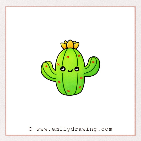 Preview of Cartoon Cactus drawing